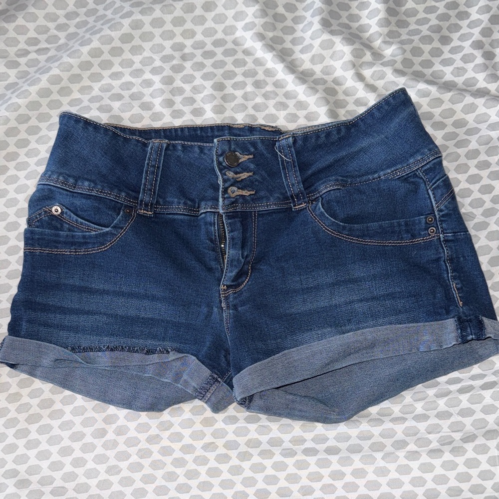 YMI Dark Blue Jean Shorts for Women